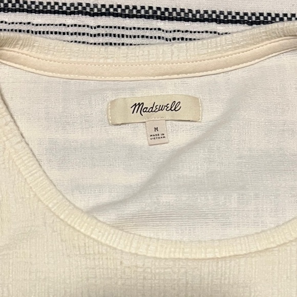 Madewell Cream Cold Shoulder Blouse - Picture 2 of 3